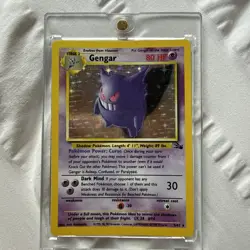 Pokemon TCG - Gengar 5/62 Fossil Holo Rare WOTC Unlimited 1999 (LP) - Image 1