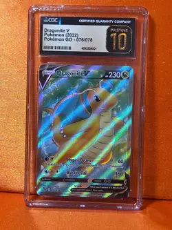 Dragonite V (Full Art) 076/078 Pokemon GO Holo Cgc Pristine Ten Graded Card - Image 1