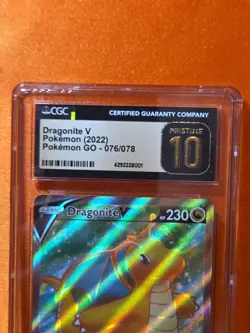 Dragonite V (Full Art) 076/078 Pokemon GO Holo Cgc Pristine Ten Graded Card - Image 2