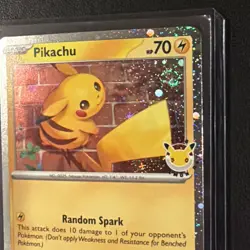 Pikachu 051 /162 Stamped 2026 Pokemon Day 30th Anniversary Promo Cosmos w/ SWIRL - Image 3