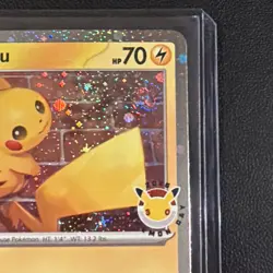 Pikachu 051 /162 Stamped 2026 Pokemon Day 30th Anniversary Promo Cosmos w/ SWIRL - Image 4