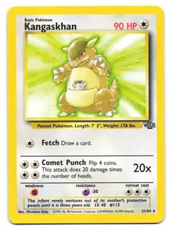 Kangaskhan 21/64 Rare Jungle Pokemon Unlimited LP - Image 1