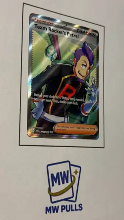 Pokemon Team Rocket's Petrel 226/182 Sv10: Destined Rivals Full Art Holo - Image 3