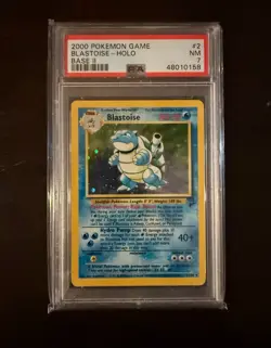 Pokemon 2000 Base Set 2 Blastoise Holo 2/130 PSA 7 NM - Image 1