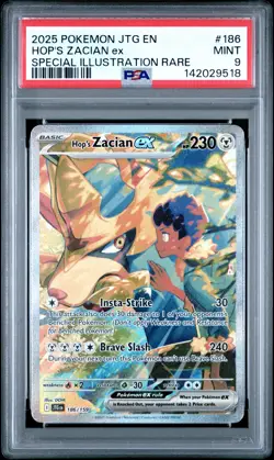 2025 POKEMON JTG EN-JOURNEY TOGETHER #186 HOP'S ZACIAN EX PSA 9 - Image 1