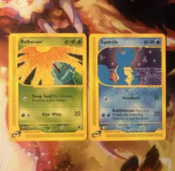 Pokemon TCG Expedition Bulbasaur 95/165 & Squirtle 132/165 Excellent Condition - Image 1