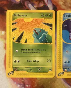 Pokemon TCG Expedition Bulbasaur 95/165 & Squirtle 132/165 Excellent Condition - Image 2