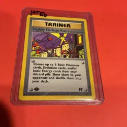 Nightly Garbage Run Non-Holo 1st Edition Common 77/82 Pokemon TCG Team Rocket LP - Image 1