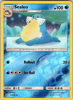 Sealeo 51/236 SM - Cosmic Eclipse Pokemon NM Reverse Holo - Image 1