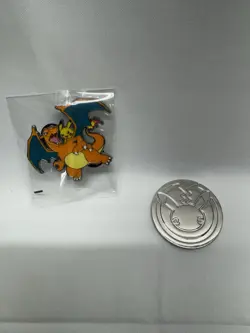 Pokemon Celebration Pikachu & Charizard Pin/Metal Coin Ultra Premium Collection - Image 1