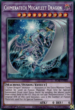 Chimeratech Megafleet Dragon - BLAR-EN085 - NM Secret Rare 1st ED NM Yugioh - Image 1