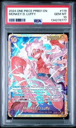 2024 One Piece Monkey.D.Luffy OP05-119 PRB01 PSA 10 - Image 1