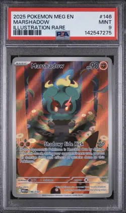 Pokemon TCG Marshadow Mega Evolution Illustration Rare Card 146/132 PSA 9 - Image 1