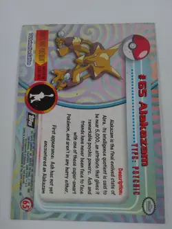 ALAKAZAM - Topps / Nintendo - #65 - Rare - Pokemon Card - Image 2
