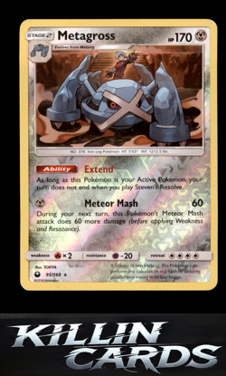 Reverse Holofoil Metagross 95/168 Pokemon Holo Rare SM - Celestial Storm Card NM - Image 1