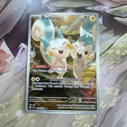 Pokemon Pachirisu TCG Illustration Rare Holo Card 208/198 Scarlet & Violet Base - Image 1