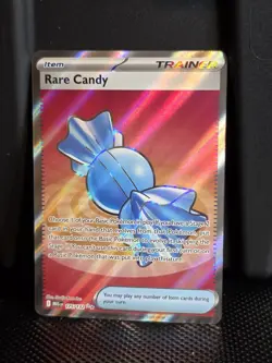 Pokemon TCG Rare Candy Trainer-Item Full Art Holo MEGA 175/185 Card - Image 1