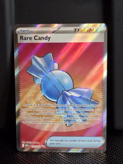 Pokemon TCG Rare Candy Trainer-Item Full Art Holo MEGA 175/185 Card - Image 2