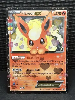 Pokemon TCG Generations Flareon EX Holo Rare Card RC6/RC32 Radiant Collection - Image 1