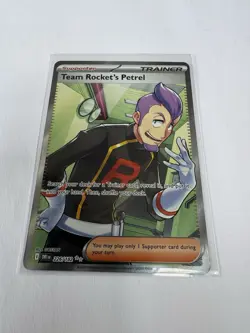 Team Rocket's Petrel Trainer 226/182 Destined Rivals Full Art Pokemon card - Image 1