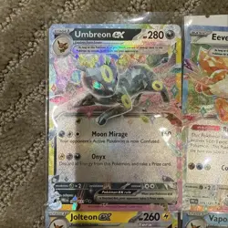 Pokemon TCG Eeveeloutions EX Double Rare Holo Prismatic Evolutions Card Lot - Image 2