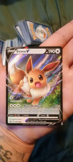 Eevee V SWSH065 SWSH: Sword & Shield Promo Cards Holo - Image 1