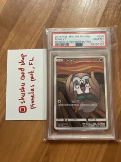PSA 10 Gem Mint Rowlet 290/SM-P Munch A Retrospective 2018 Japanese Pokemon Card - Image 1