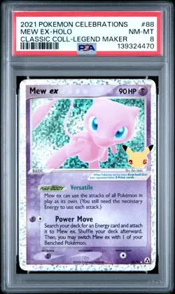 PSA 8 Mew ex - Celebrations Classic Collection Holo Pokemon Card - Pokemon TCG - Image 1