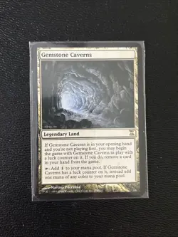 MTG Gemstone Caverns – Time Spiral Magic The Gathering Land Card MP Regular - Image 1