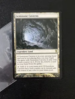 MTG Gemstone Caverns – Time Spiral Magic The Gathering Land Card MP Regular - Image 3