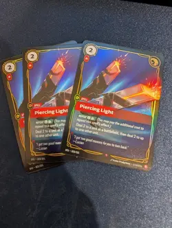 Piercing Light SFD 023/221 Rare Spiritforged Riftbound PLAYSET - 3 cards - Image 1