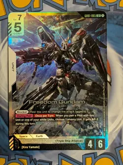 Freedom Gundam - GD01-065 LR - Newtype Rising - Gundam TCG Card Game- MINT - Image 1