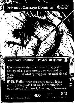 Drivnod, Carnage Dominus (Showcase) from Phyrexia: All Will Be One, #305 in NM c - Image 1