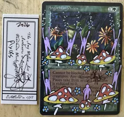 MTG Argothian Pixies Alter Altered Sketch Art Amy WEBER Magic - Image 1