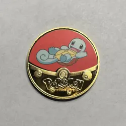 NEW Pokemon Squirtle Premium High Quality Rare Collectible Metal Gold Coin M/NM - Image 1