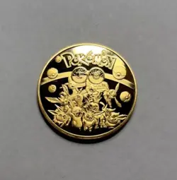 NEW Pokemon Squirtle Premium High Quality Rare Collectible Metal Gold Coin M/NM - Image 2