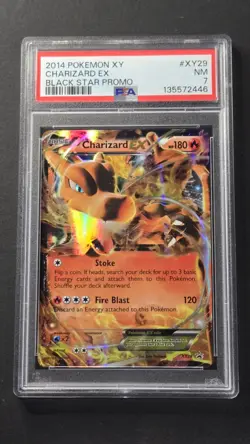 PSA 7 Charizard EX XY29 Black Star Promo Pokemon 2014 - Image 1