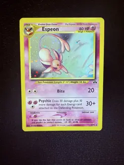 2001 Espeon 1/75 Neo Discovery Holo Rare Vintage Pokemon TCG WoTC MP/LP - Image 1