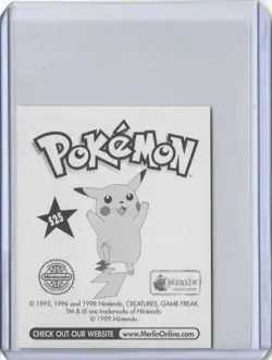 Pokemon- 1999 Merlin Mew Sticker #S25 Prism - Image 2