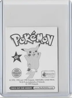 Pokemon- 1999 Merlin Mew Sticker #S23 Prism - Image 2