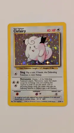 Pokemon Clefairy Base Set 5/102 Holo Rare – LP/MP - Image 1