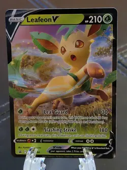 Leafeon V SWSH194 Black Star Promos Ultra Rare Holo Eeveelution Pokemon 2022 NM - Image 1