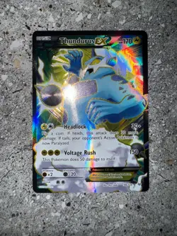 Pokemon TCG Cards Thundurus EX 98/108 Roaring Skies Full Art Ultra Rare Holo NM - Image 3