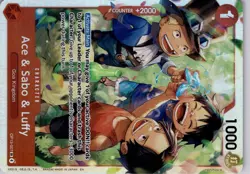 Ace & Sabo & Luffy OP13-007 SR One Piece TCG English Trading Card TCG - Image 5
