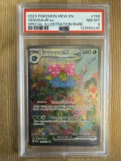 Venusaur ex - 198/165 - Pokemon 151 Special Illustration Rare Card PSA 8 - Image 1