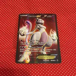 Pokemon Mewtwo EX Full Art Ultra Rare Holo Breakthrough 158/162 Card my Damaged - Image 1