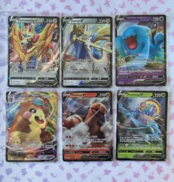 Pokemon TCG Sword And Shield Full Art Holo Lot of 6 Mint Cards - Image 1