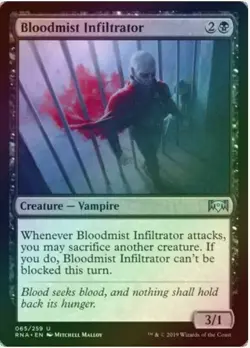 1 x Bloodmist Infiltrator - Foil - RNA - LP - Magic The Gathering - MTG - QXQ02 - Image 1