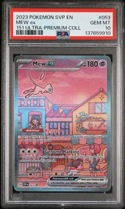 2023 POKEMON SVP EN-SV BLACK STAR PROMO 151 ULTRA-PREM COLL #053 MEW EX PSA 10 - Image 1