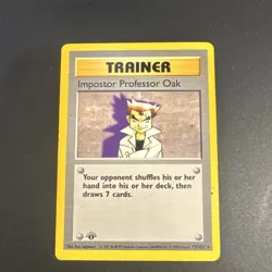 Pokemon TCG Impostor Professor Oak 1st Edition Shadowless Base Set - Image 1